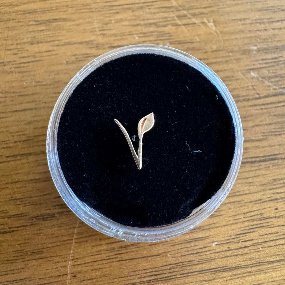 BVLA 14k Rose Gold Leafy V Threadless End